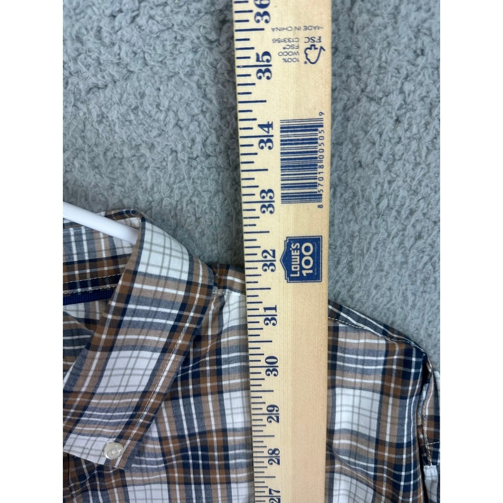 Croft Barrow Shirt Mens XL Plaid Non-Iron Classic Fit Button Down Preppy - Picture 5 of 8